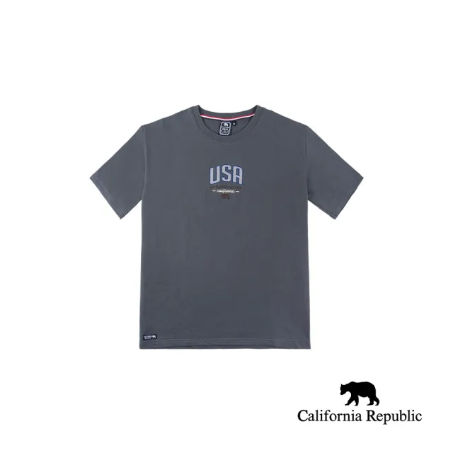 【California Republic】深灰圓領短TEE(男)
