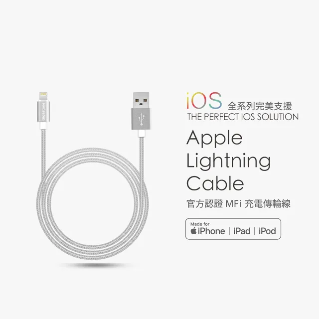 【Gigastone 立達國際】10000mAh雙孔行動電源 PB-7122(黑/白)+USB-A to Lightning編織線組