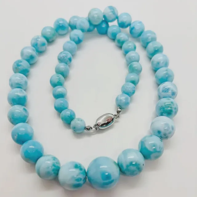 【勝弘珠寶】多明尼加拉利瑪石塔珠鏈-8-15.8mm