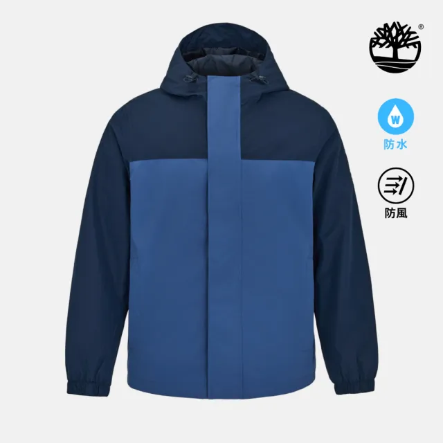 【Timberland】男款藍色防水外套(A44XJACI)