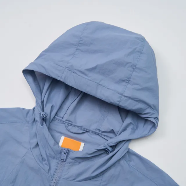 【Timberland】中性灰藍色防潑水可收納防曬外套(0YHFGB88)