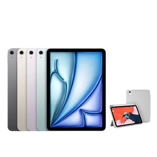 【Apple】2026 iPad Air M4晶片/11吋/5G/128G 平板電腦(三折筆槽殼+鋼化保貼組)