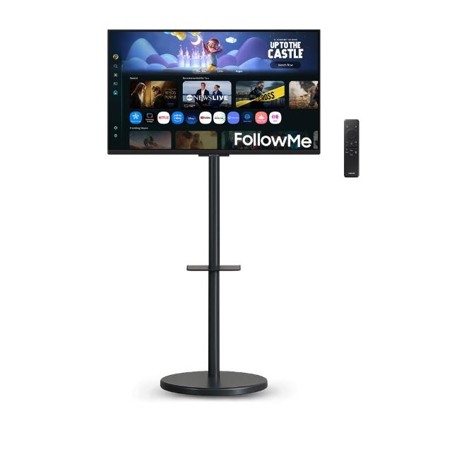 【Samsung 三星】FollowMe移動式 AI智慧聯網螢幕組★S32FM500EC 32型M5智慧聯網螢幕(內建喇叭/遙控器)