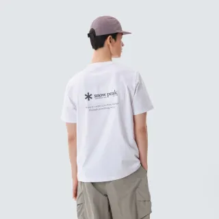 【Snow Peak】男 Aerocool 織標短袖T恤 白