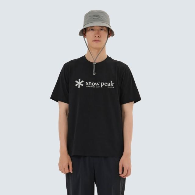 【Snow Peak】中性款 Askin 大Logo短袖T恤 黑