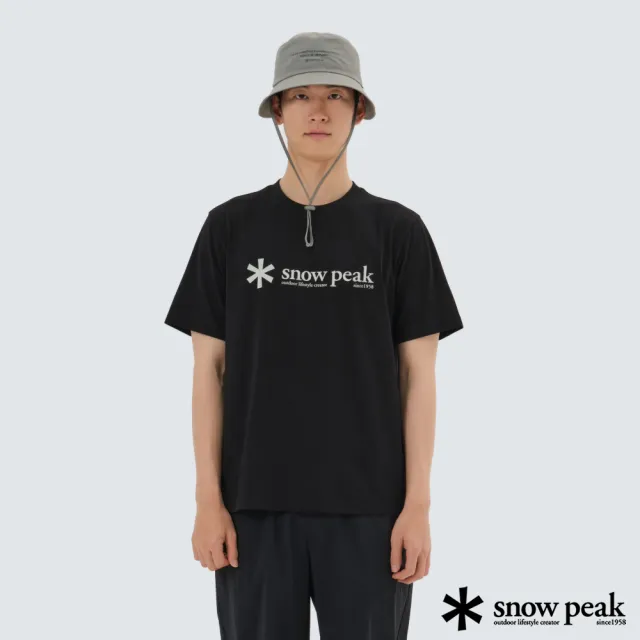 【Snow Peak】中性款 Askin 大Logo短袖T恤 黑