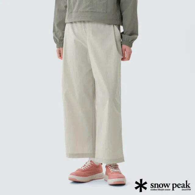【Snow Peak】女 Root 女款半寬版長褲 淺米