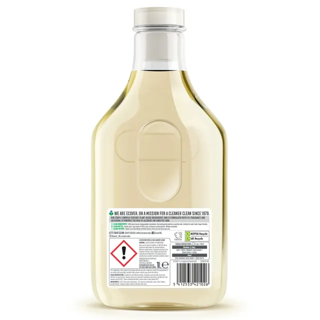 【ECOVER 宜珂】無添加ZERO低敏細緻衣物親膚洗衣精(1000ml)