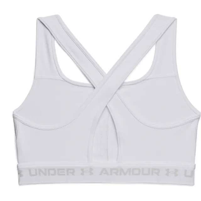 【UNDER ARMOUR】UA 女 Crossback 中衝擊運動內衣_1361034-100(白色)
