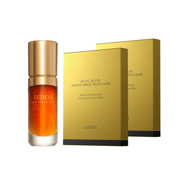 【LUDEYA】瑰泌新生超導潤澤組(瑰微泌精華35ml+超導提拉面膜*2盒)