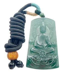 【琪臻珠寶】天然A貨翡翠冰種藍水寶瓶觀音吊墜(淨瓶觀音_觀音玉墜_手工精雕_同樂購物節_全館折扣)