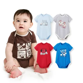 【mamaway 媽媽餵】BABY 迪士尼棉質包屁衣 多款任選(寶寶包屁衣、嬰兒連身衣)