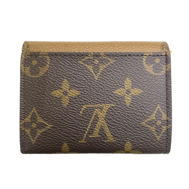 【Louis Vuitton 路易威登】M80725 經典ZOE系列Monogram Reverse雙色帆布迷你三折錢包短夾(棕色)