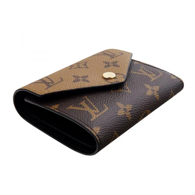 【Louis Vuitton 路易威登】M81557 經典Victorine系列雙色老花帆布三折錢包短夾(雙色)