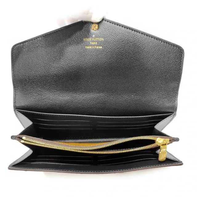 【Louis Vuitton 路易威登】M80726 經典Sarah系列 Reverse Giant帆布雙色信封式掀蓋錢包長夾(雙色)