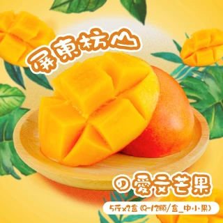 【禾鴻】屏東枋山山頂上的愛文芒果5斤x2盒(9-12顆/盒_中小果)