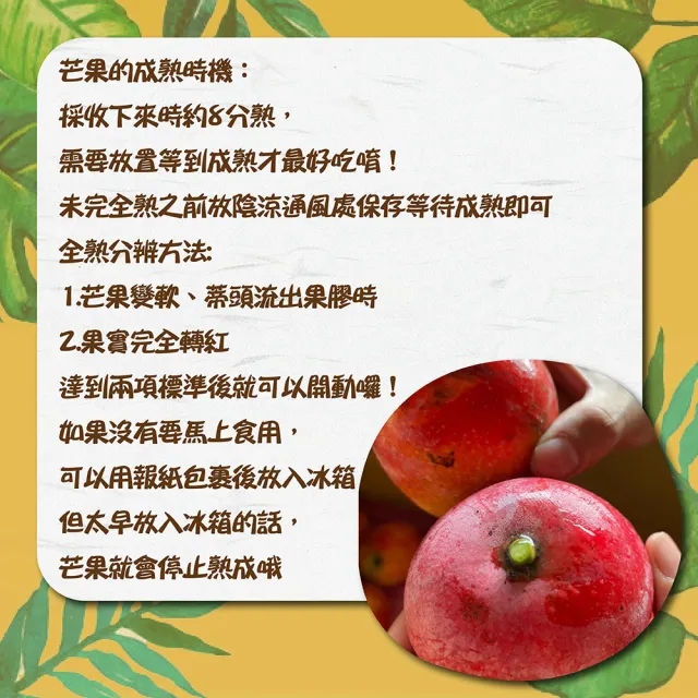 【禾鴻】屏東枋山山頂上的愛文芒果5斤x1盒(9-12顆/盒_中小果)