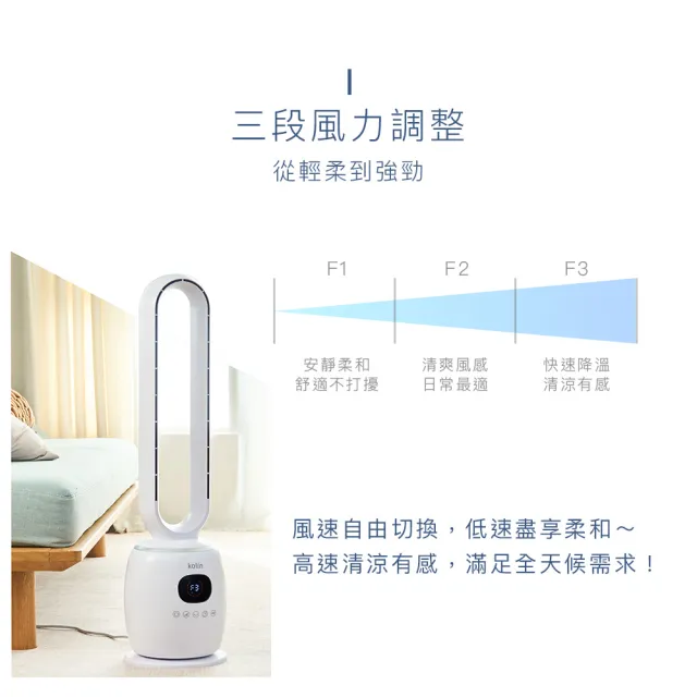 【Kolin 歌林】歌林微電腦無葉風扇KF-MN86C1(電扇/電風扇/循環扇/無葉扇)