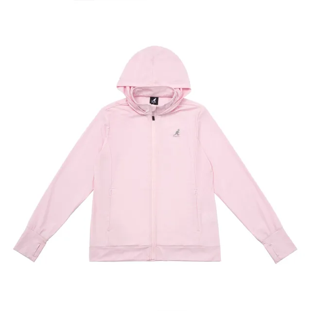 【KANGOL】英國袋鼠冰感輕薄連帽防曬外套(透氣/防紫外線/運動外套/戶外休閒)