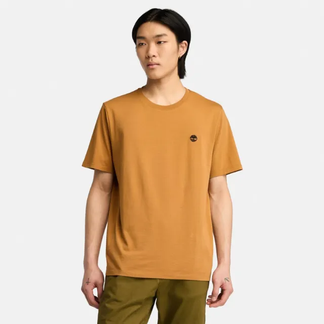 【Timberland】男款小麥色休閒短袖T恤(A6DKUP47)