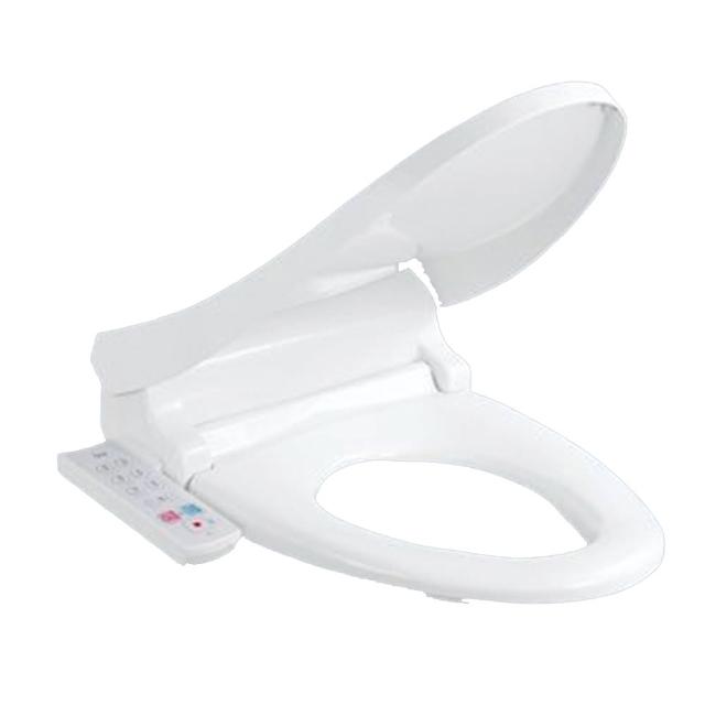 HCG 和成 AF870 免治馬桶座，採用儲熱式加熱設計，提供舒適溫水體驗。防汙抗菌樹脂材質，耐洗耐用，尺寸高16.5 x 寬47 x 深52 cm，重量僅6.1 kg，適合一般馬桶安裝。電壓110V，電線規格1.5m或2.0m，適用水壓0.7~5kgf/cm，臺灣原廠製造，BSMI許可R41173，確保安全衛生，提升居家衛浴品質。