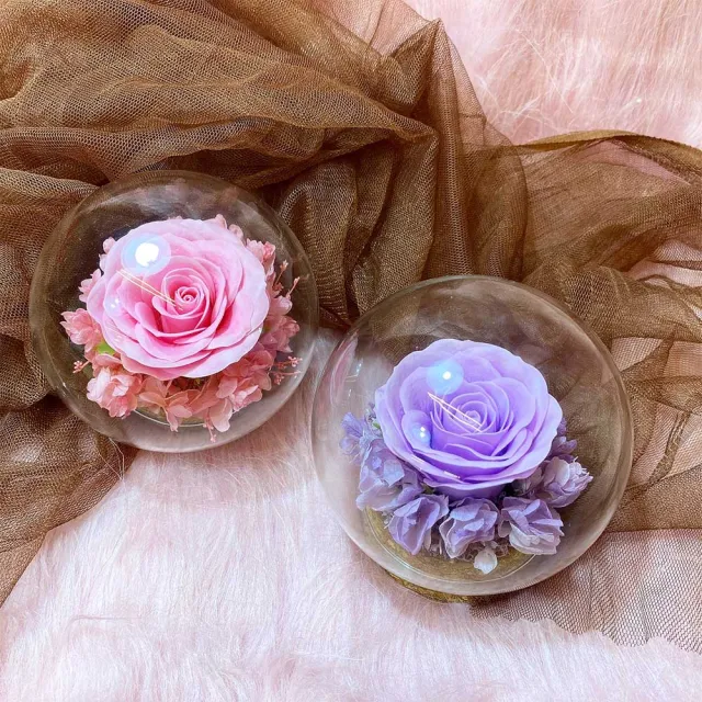 【OSTARA FLORIST 奧斯塔拉花藝】甦醒的愛情(永生花、香氛玫瑰花、玻璃球罩)