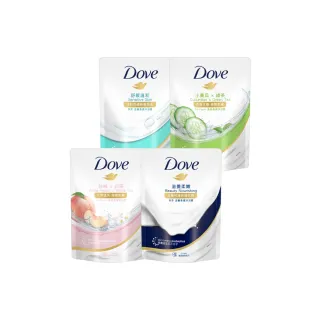 【Dove 多芬】滋養系列柔膚沐浴乳補充包12入/箱(滋養柔嫩/舒敏溫和/清爽水嫩/桃悅水透)