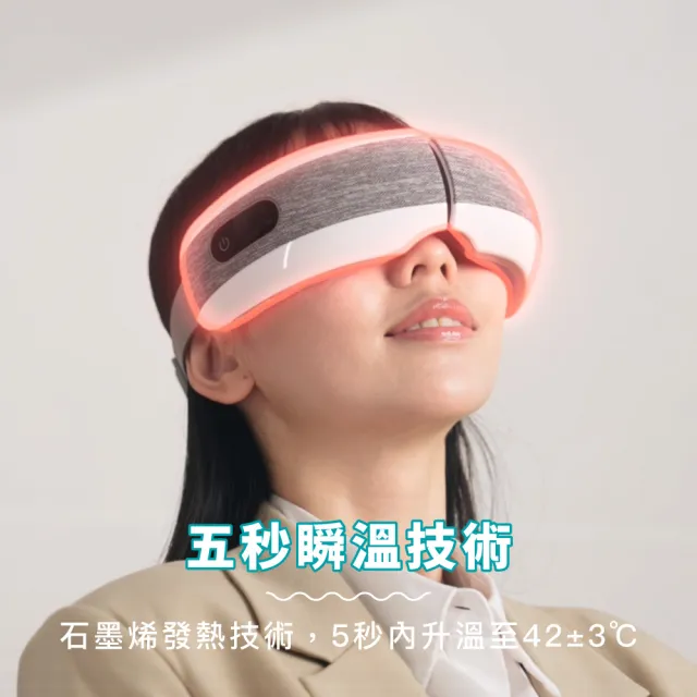 【TAKASHIMA 高島】眠眠兵 按摩眼罩M-2209A(眼部按摩/藍芽/熱敷眼罩/氣壓/震動/智能眼罩)