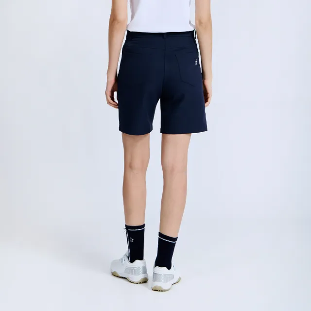 【Munsingwear】企鵝牌 女款藏青色 基本百搭顯瘦五分短褲 MLXL8501