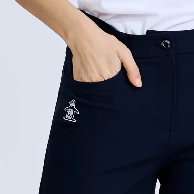 【Munsingwear】企鵝牌 女款藏青色 基本百搭顯瘦五分短褲 MLXL8501