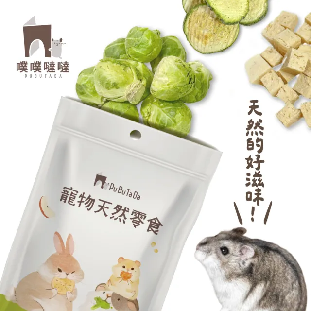 【PUBUTADA 噗噗噠噠】寵物鼠主食+凍乾零食等7件套組(倉鼠主食 凍乾 零食 磨牙零食)