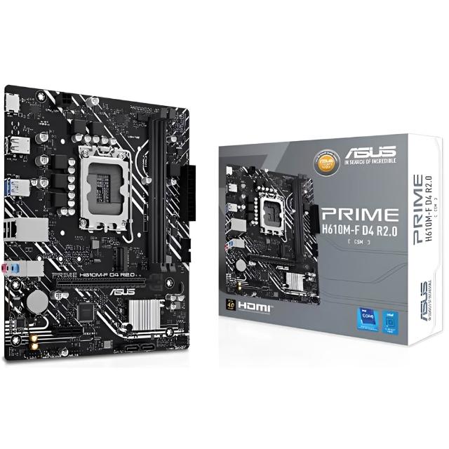 【Intel 英特爾】Intel Core i5-12400F CPU+華碩 H610M-F 主機板(六核心超值組合包)