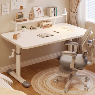 【匠俱】手搖升降書桌 可調高度辦公桌 兒童學習桌 120x60cm 成人辦公兒童讀書 多功能書桌