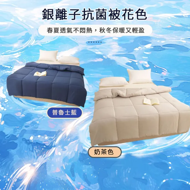 【Sleep Peacefully 寢室安居】3M銀離子抗菌可水洗烘乾四季被-雙人(棉被/四季被)