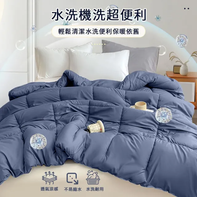 【Sleep Peacefully 寢室安居】3M銀離子抗菌可水洗烘乾四季被-雙人(棉被/四季被)