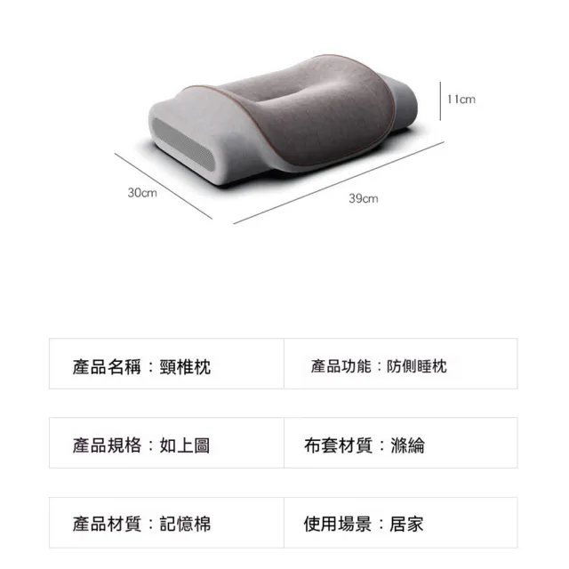 防側睡枕 固定睡姿 美容枕 防翻身枕 側臥頸椎枕 仰睡神器（記憶棉枕/護頸枕/頭枕/人體工學）