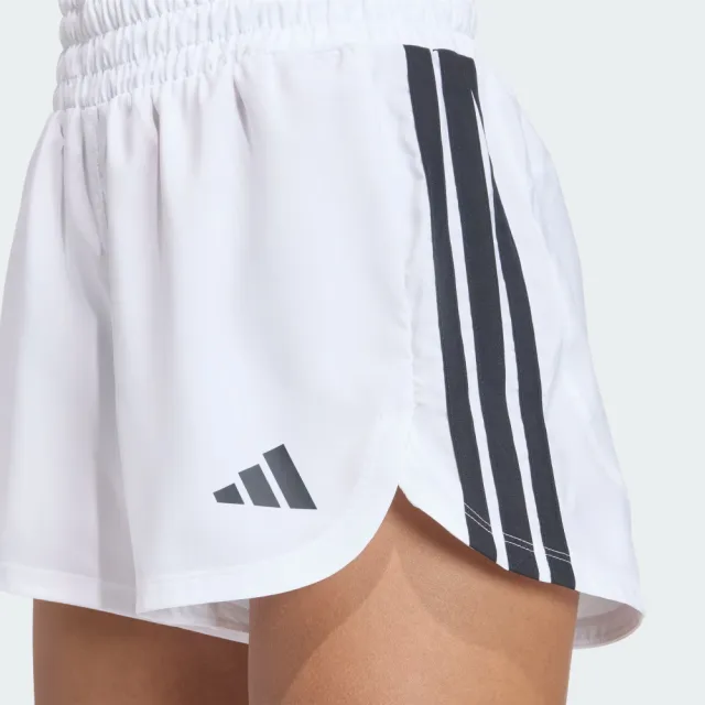 【adidas 愛迪達】PACER HIGH W 田徑褲 短褲 女 運動褲 白 KD7324