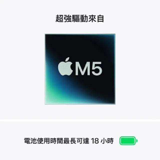 【Apple】MacBook Air 15.3吋 M5晶片 10核心CPU 與 10核心GPU 16G/512G SSD