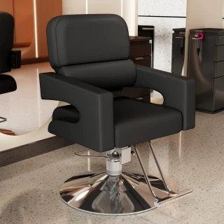 HOME宜家 美髮椅 理髮椅 剪髮凳 專用髮廊椅 電鍍銀盤84-94*52*64cm(剪髮椅/理髮椅/升降椅）