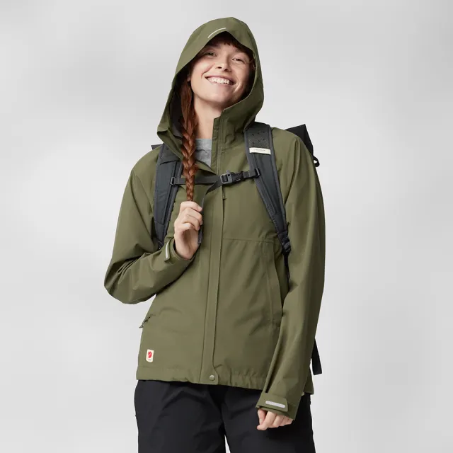 【Fjallraven】HC Hydratic Trail防水夾克 女 FR86982 050玄武岩灰 550黑 574深海藍 452紫