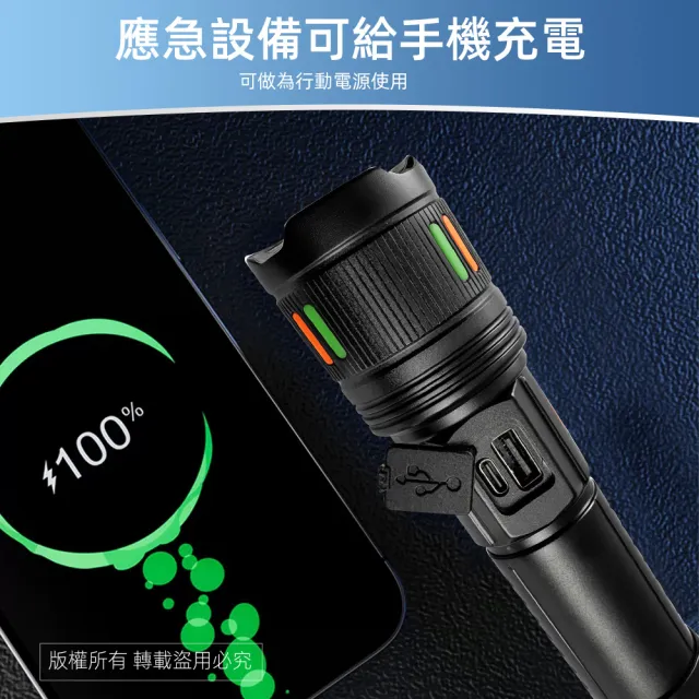 【PRACTICAL 實用牌】爆量激光炮手電筒  2000流明 五段照明模式 強光遠射 多電池通用 PR-A30W07