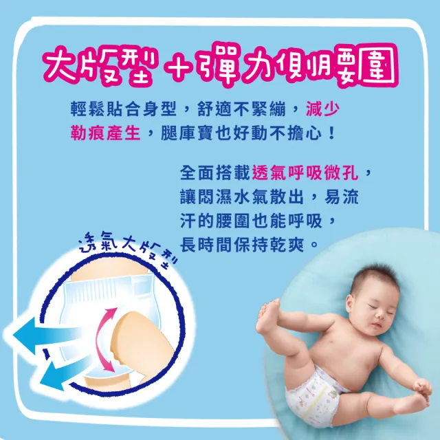【妙而舒】瞬吸舒爽黏貼型紙尿褲S 箱購(S78片x3包)