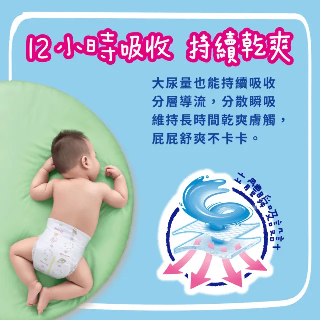 【妙而舒】瞬吸舒爽黏貼型紙尿褲/尿布 L-XL 2箱購(L52片x8包/ XL44片x8包)