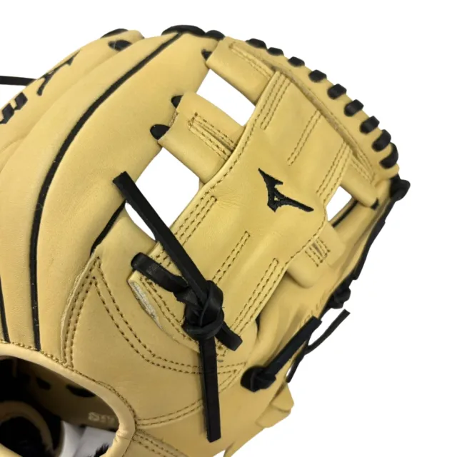 【MIZUNO 美津濃】MVP系列大小顆都適合棒球手套內野十字擋11.5吋米白(313227R)