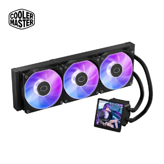【Cooler Master 酷碼】Cooler Master MasterLiquid Core LCD 360 ARGB 水冷散熱器 黑色
