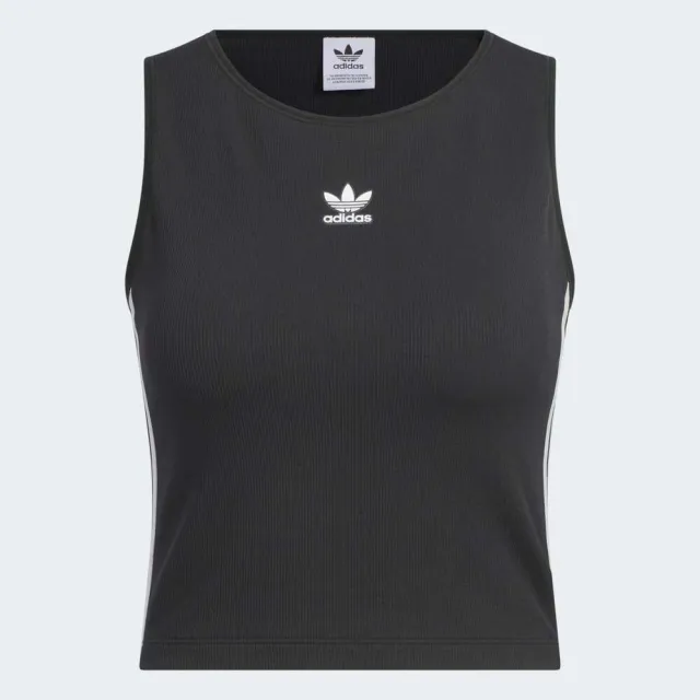 【adidas 愛迪達】3s Pad Tank 女 背心 運動背心 黑 亞版(KB6417)