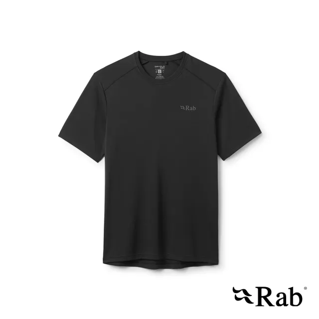 【RAB】Force Tee 短袖防曬抗臭排汗衣 男款 黑色 #QCC24