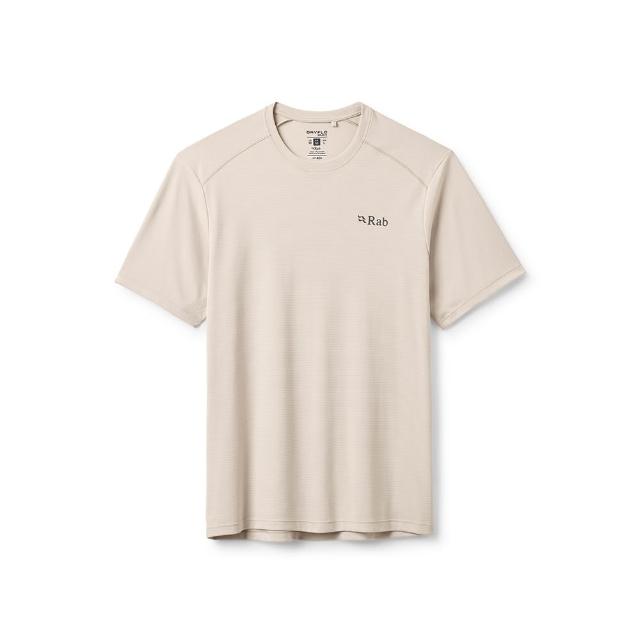 【RAB】Force Tee 短袖防曬抗臭排汗衣 男款 鵝卵石白 #QCC24