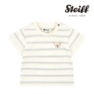【STEIFF】熊頭童裝 條紋短袖T恤衫(短袖上衣)