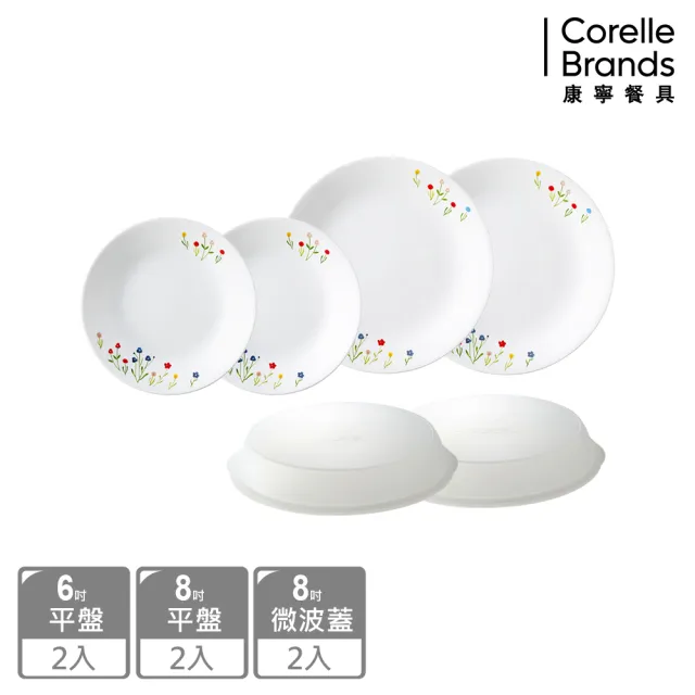 【CorelleBrands 康寧餐具】獨家超值6件式餐盤組(多花色可選)